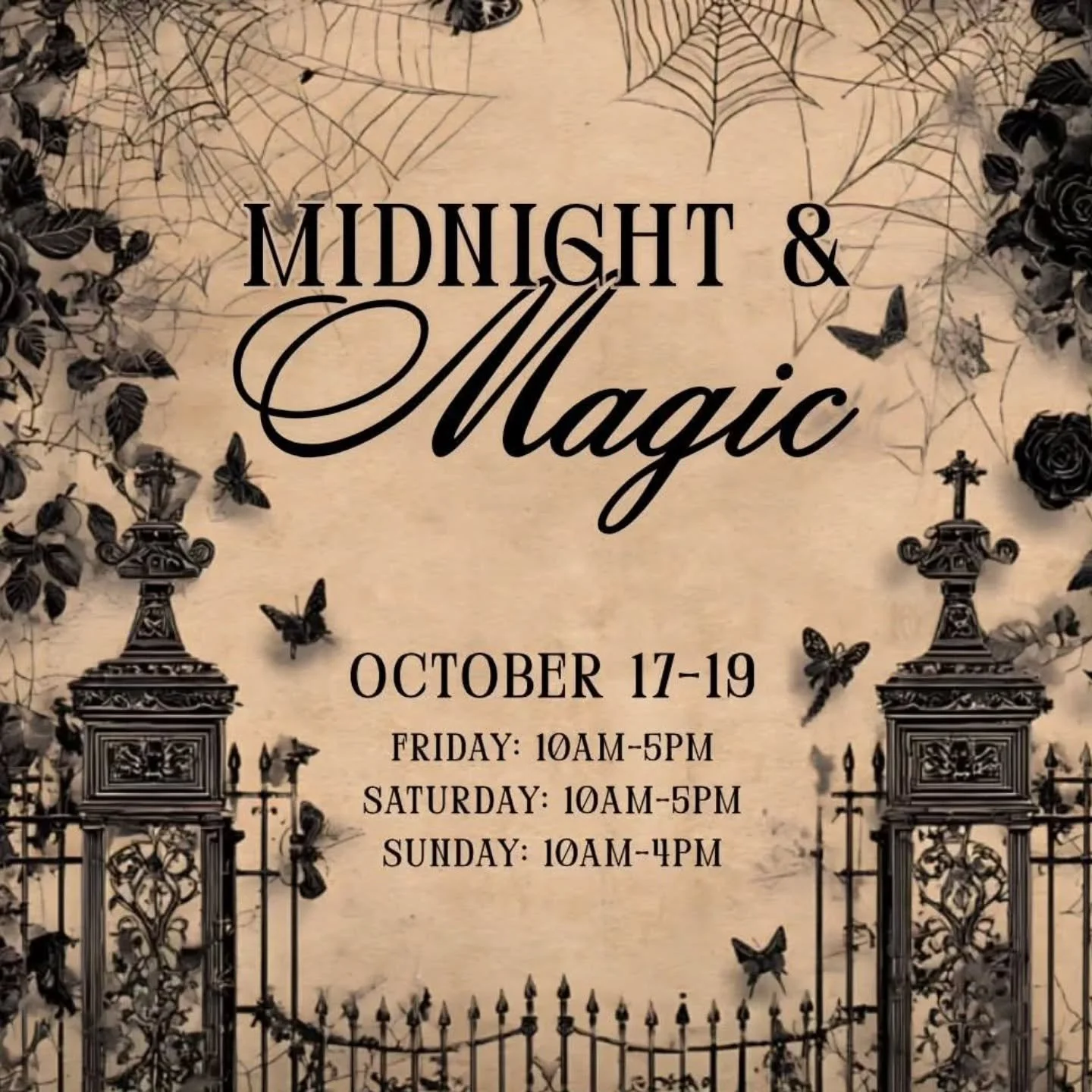 Save the Date for our Midnight &amp; Magic Pop-up!! 🕯️✨ 

October 17-19
Friday &amp; Saturday: 10am - 5pm
Sunday: 10am - 4pm
1235 Eddy Street | Gardnerville, Nevada

🖤🧡 Everything is more magical on Eddy Street 🧡🖤