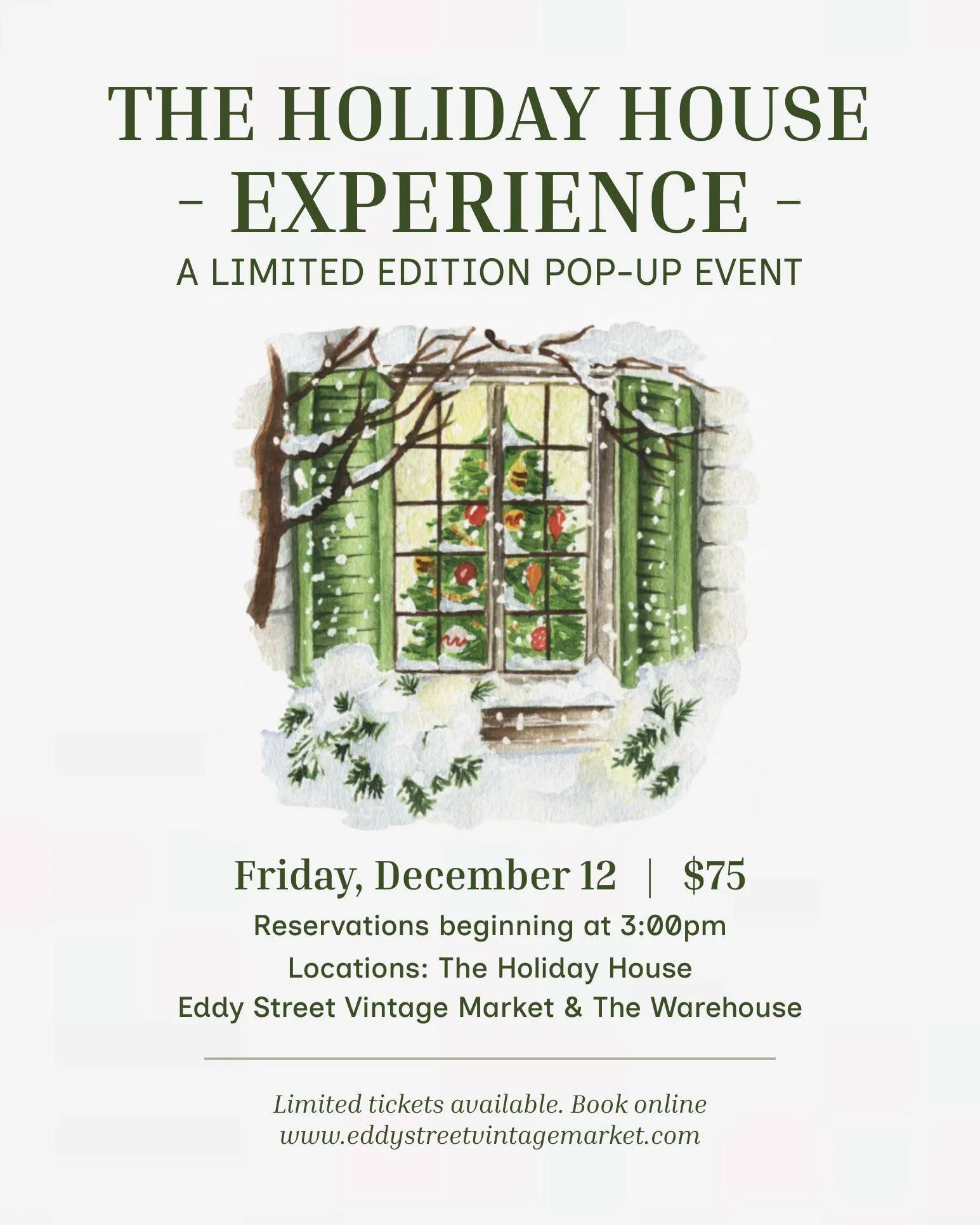 Did you hear the holly jolly news!?? We are so excited to announce The Holiday House Experience! 

For one night only, Friday, December 12, join us for The Holiday House Experience &mdash; a limited-edition progressive pop-up filled with festive chee