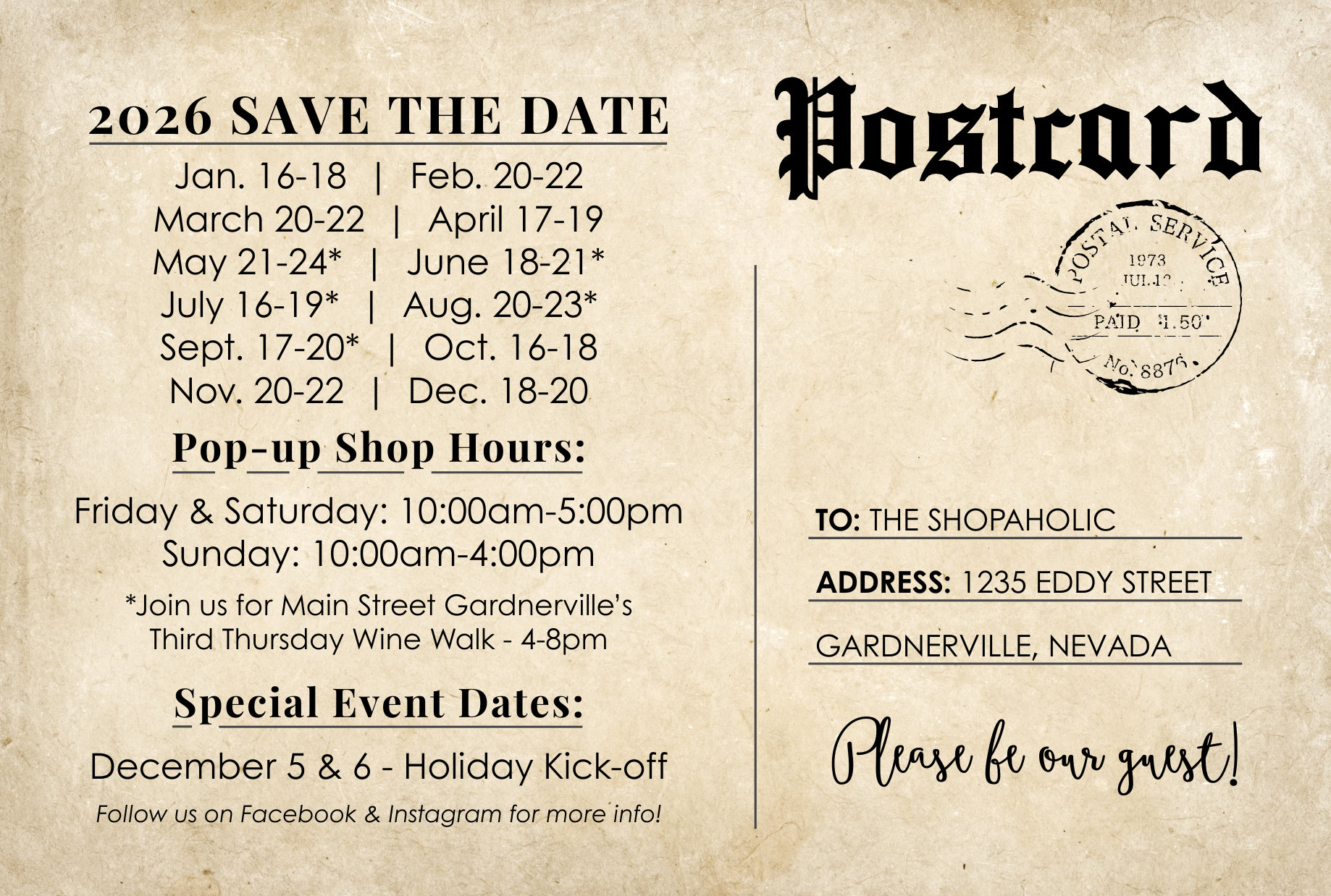 April Pop-up at Eddy Street Vintage Market 