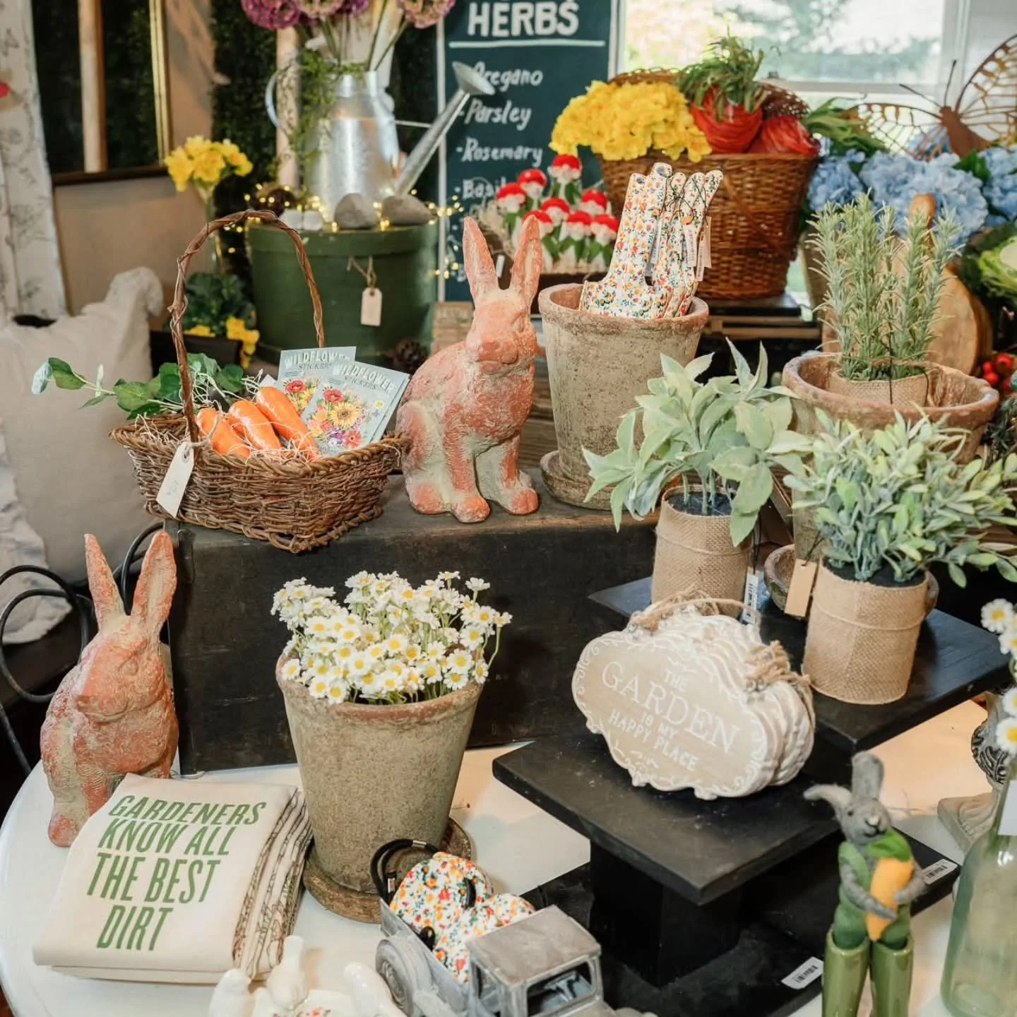 Our OFFICIAL SNEAK PEEK has landed 🦋 Our Butterflies &amp; Blooms Pop-Up is THIS WEEKEND! Flutter on over and see what's in bloom -- faux florals that never fade, layers of lush greens, and vintage garden treasures that will have your home feeling f