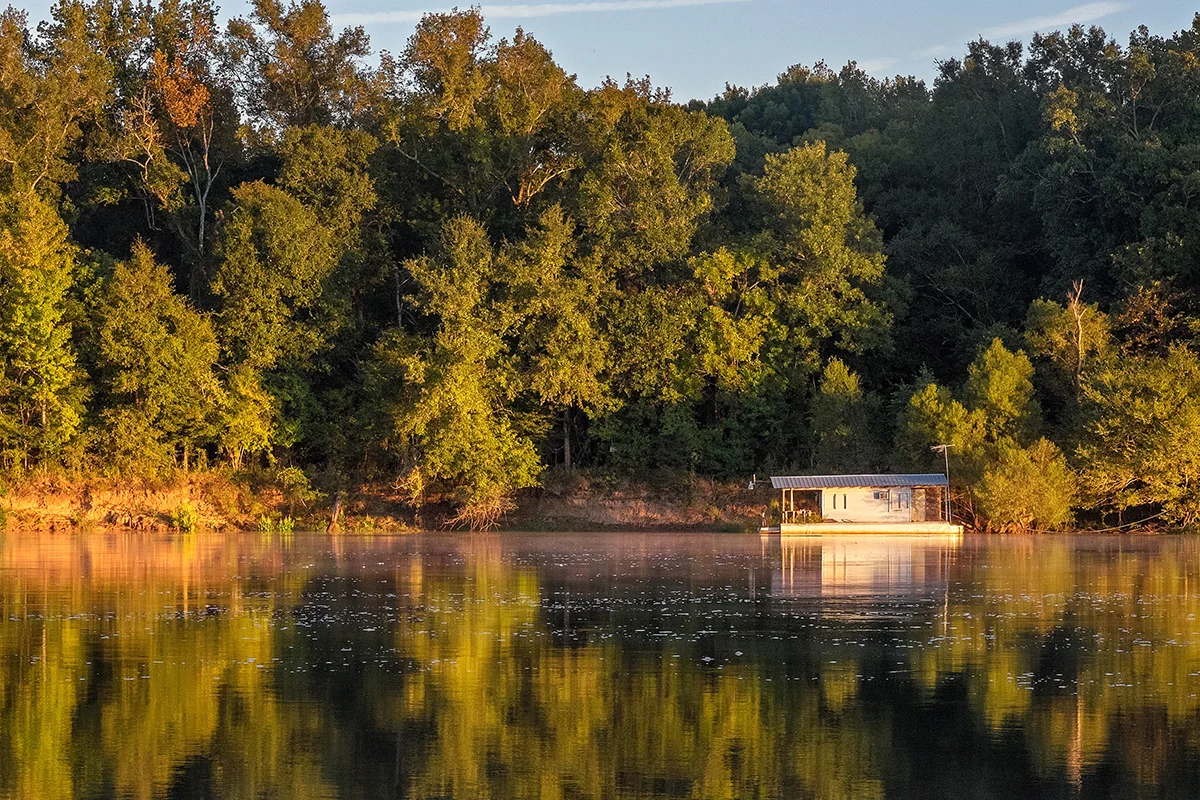 Apalachicola Floating House in the Early Morning Light