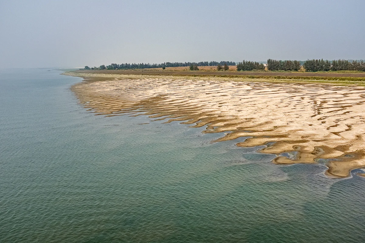 Padma River with Reduced Flow