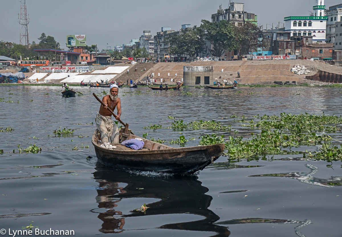 Buriganga Oarsman and Bustling Industry Near the Old Dhaka Landing