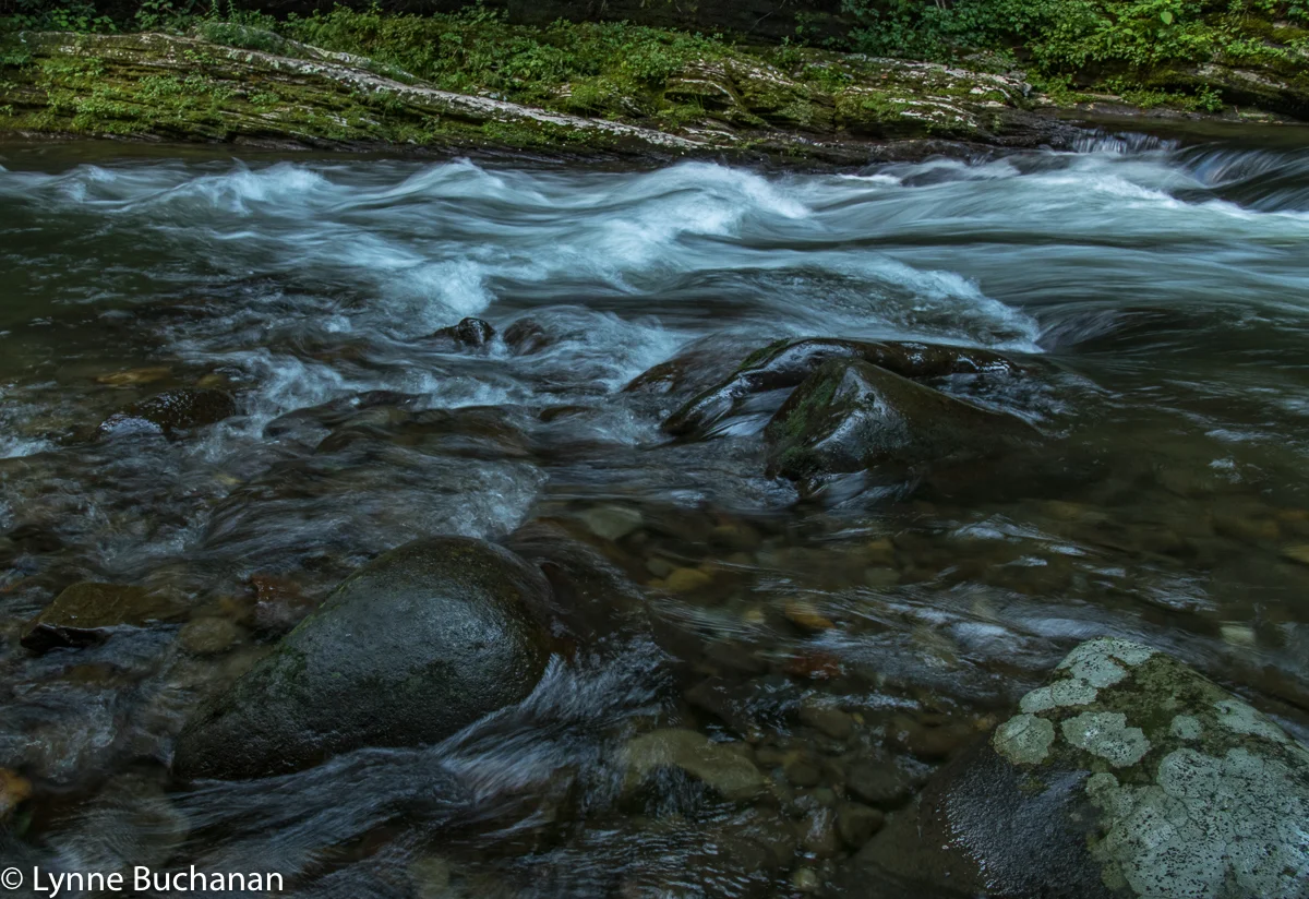 Deep Creek Flowing over Ledges