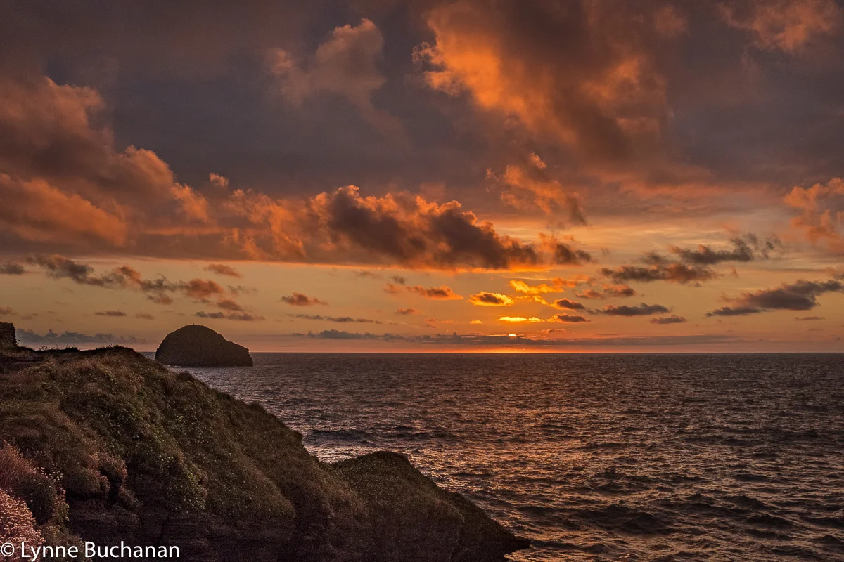 Sunset from the Port William Looking Out to Sea