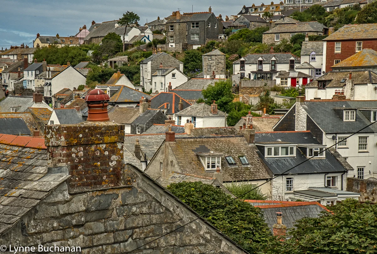 Port Isaac Rooftops from the hill