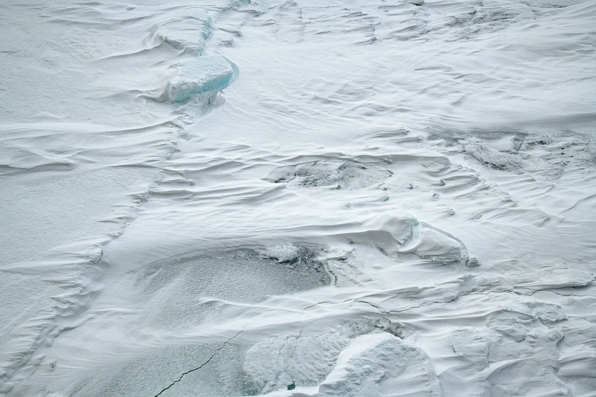 Antarctic Desert, the Uppermost Layer of Snow Hill Island