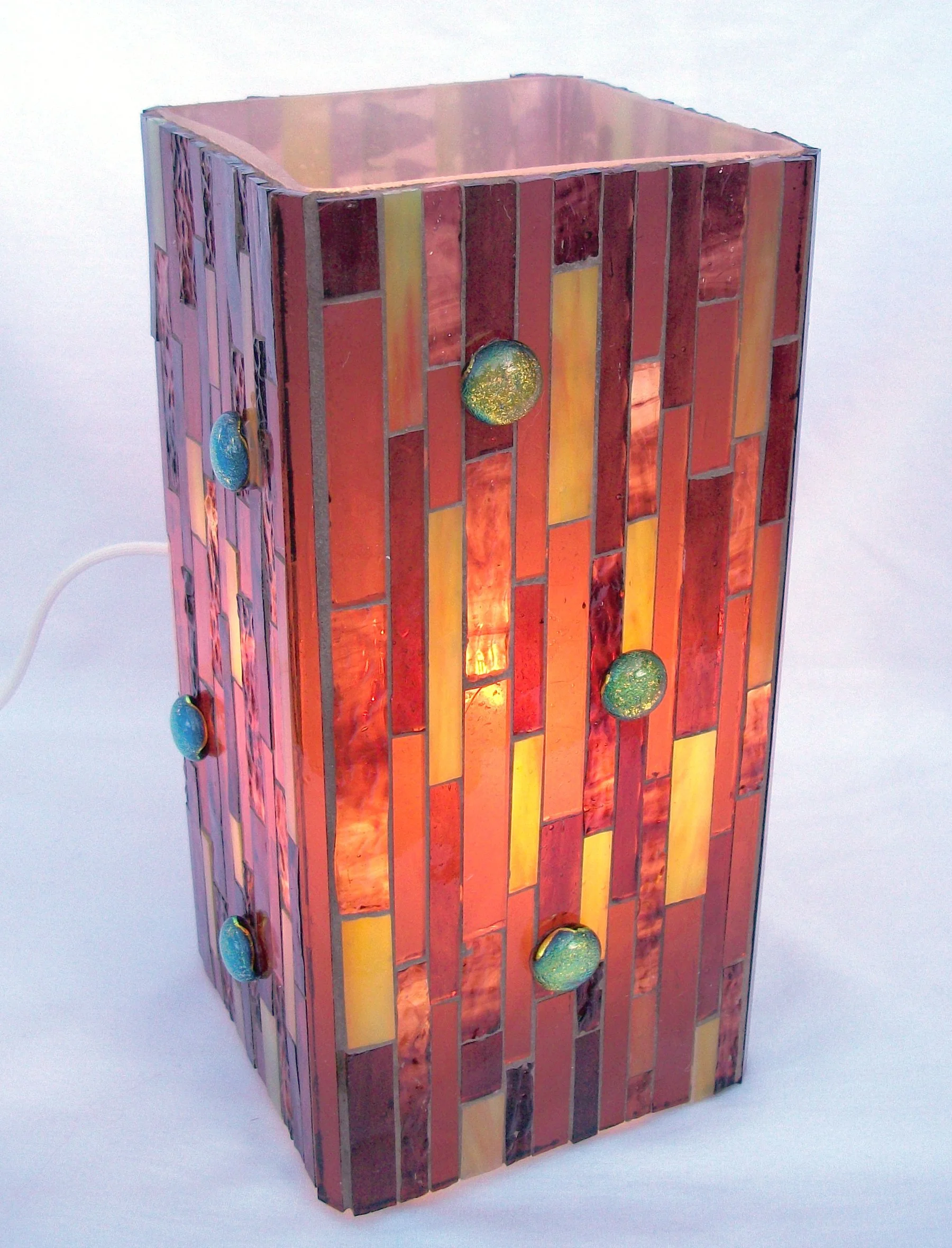 Glass on Glass Mosaic Lamp