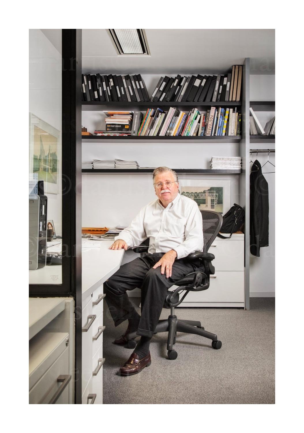  Ralph Johnson, in his Perkins+Will office. 