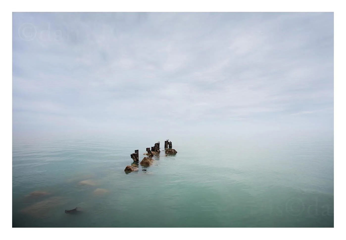 Foggy Lake Michigan