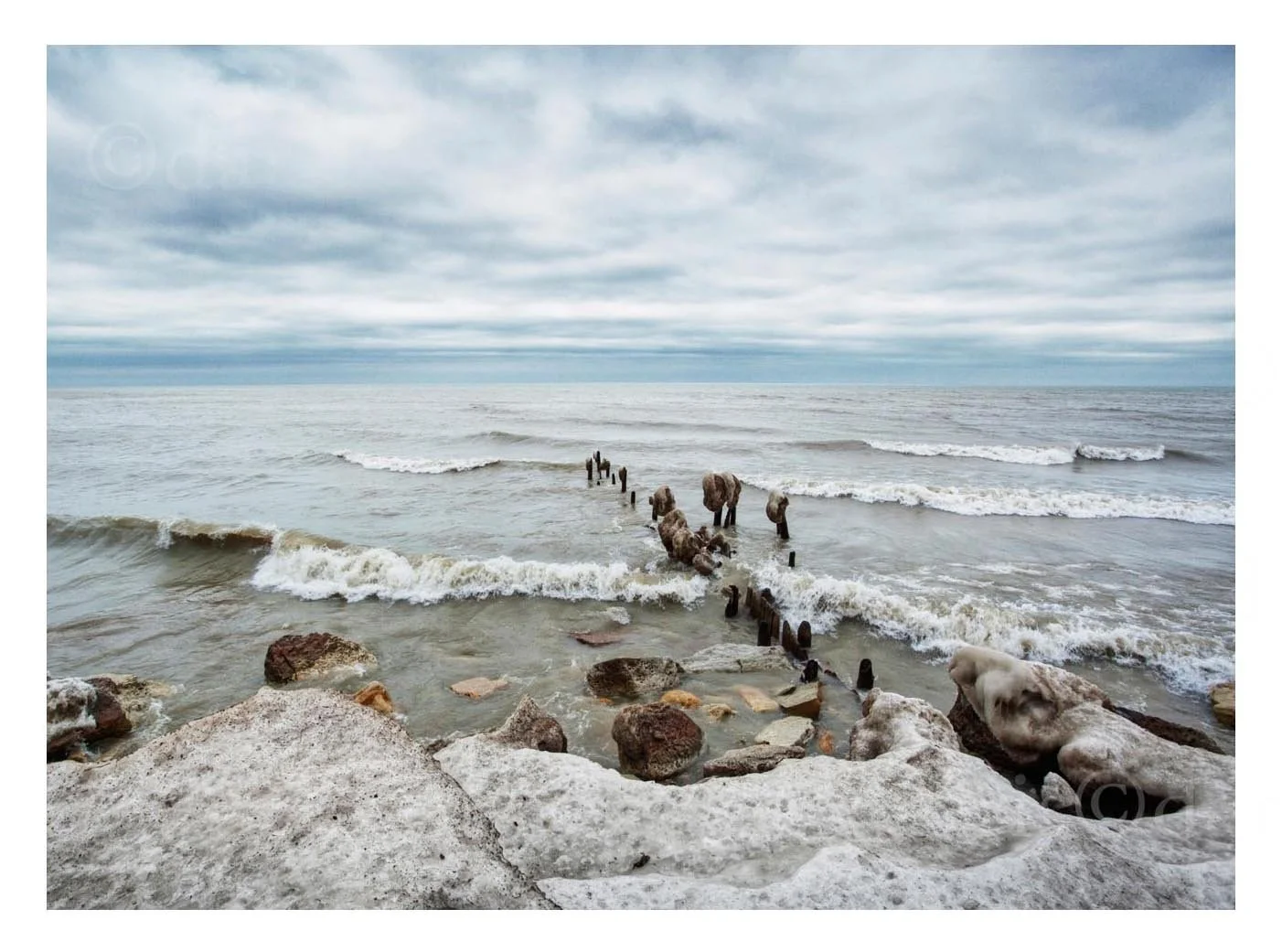 Icy Lake Michigan