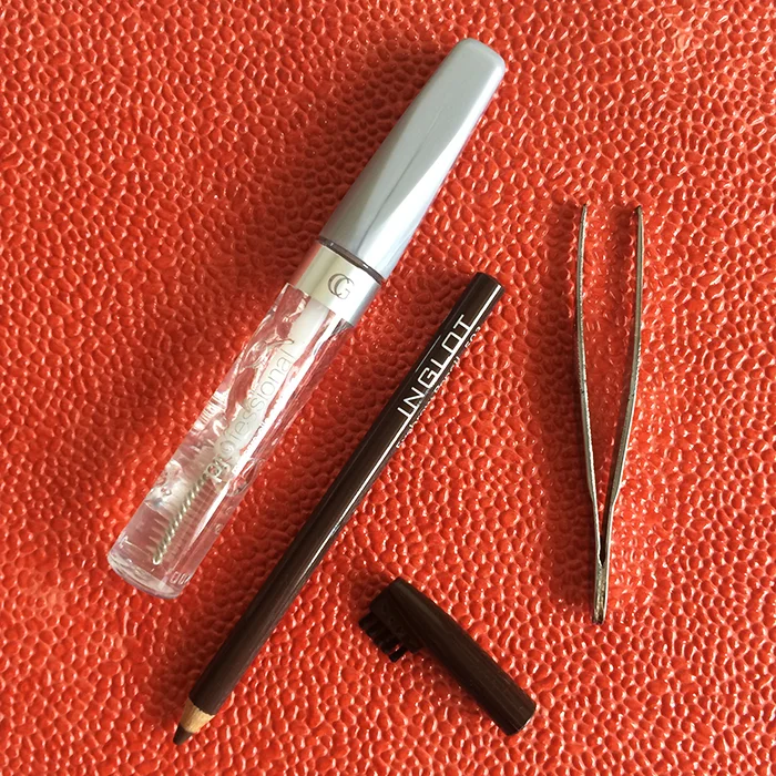 Left To Right: (1) CoverGirl Professional Natural Lash Mascara, (2) Inglot Eyebrow Pencil, and (3) Tweezers