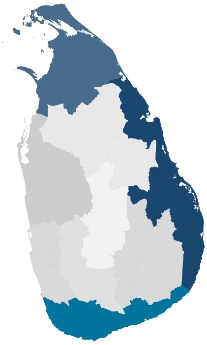Surveyed Provinces in Sri Lanka