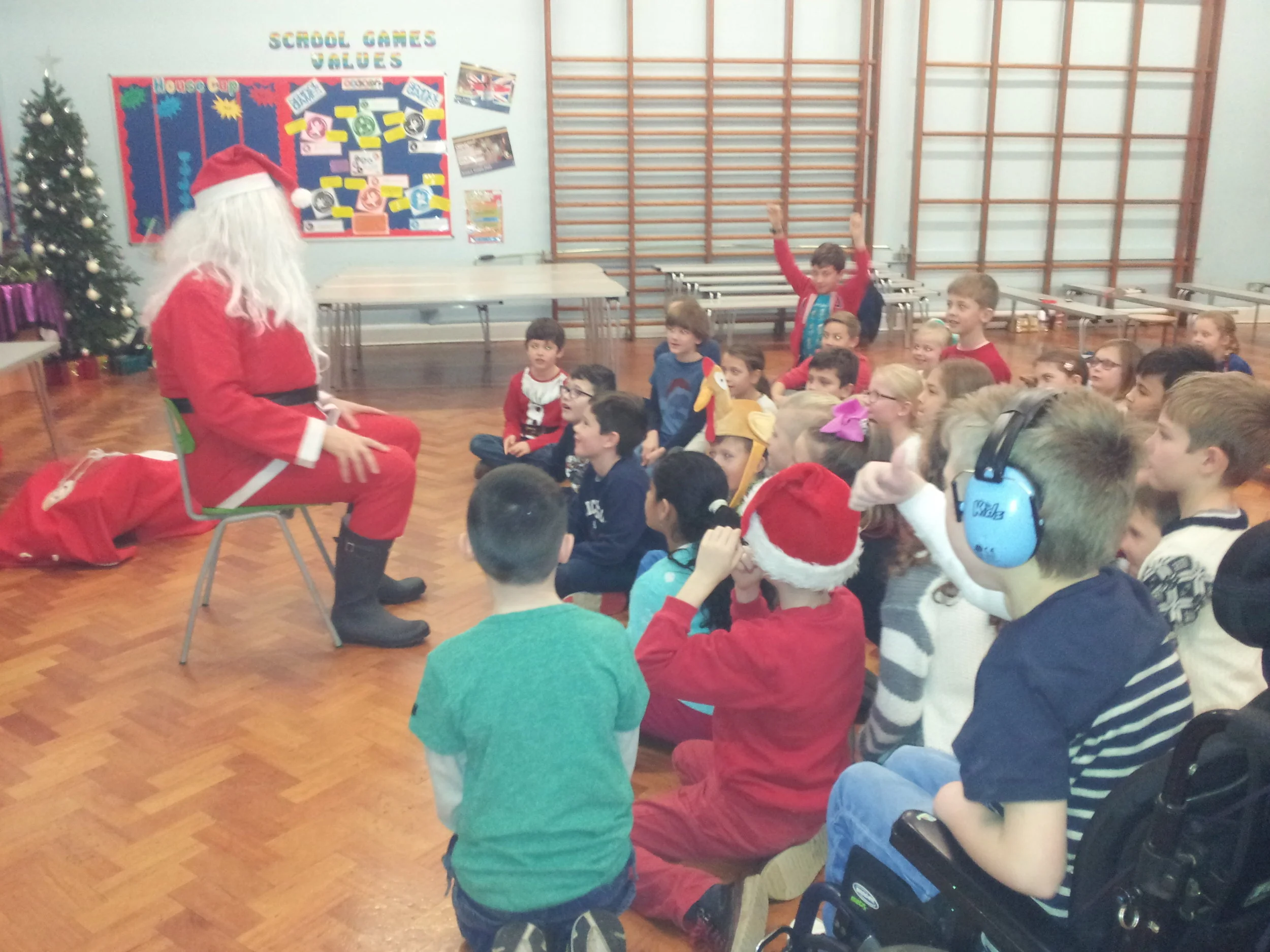 Santa visits Year 4