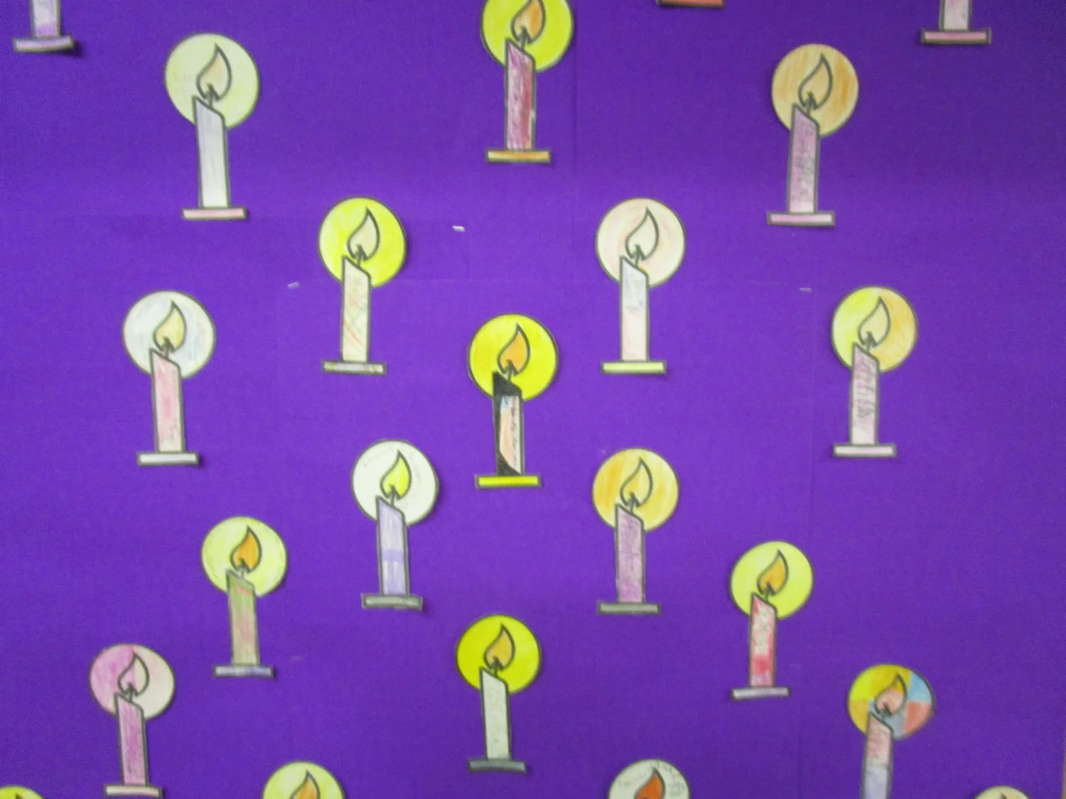 Photo: some of the 200 candles.