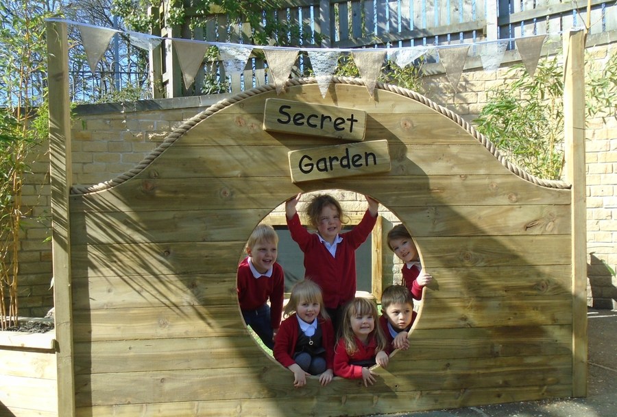 Photo: Peeping through the Hobbit Hole in the Early Years Play Area