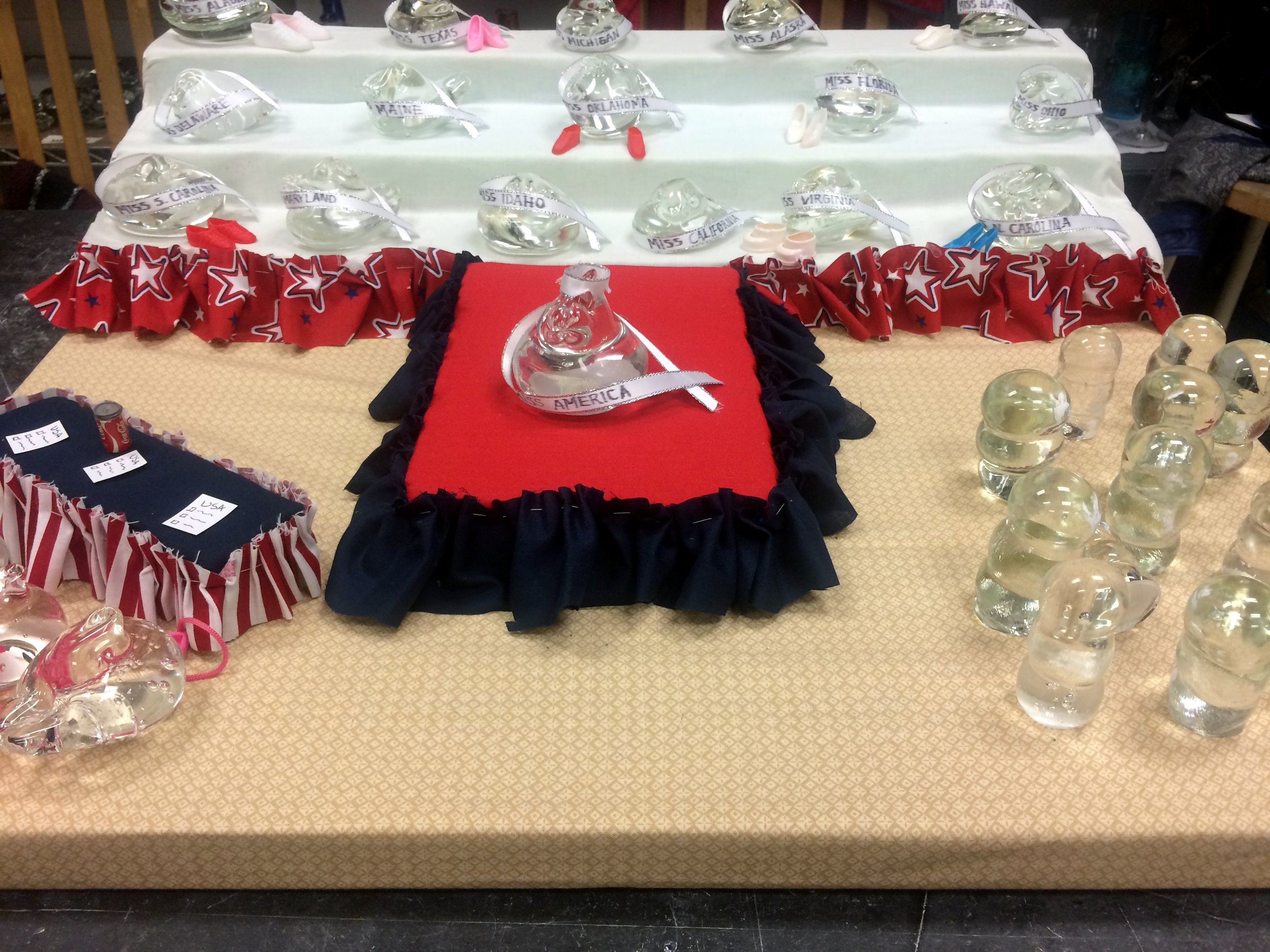 miss america, with an appearance by their previous snowmen assignment