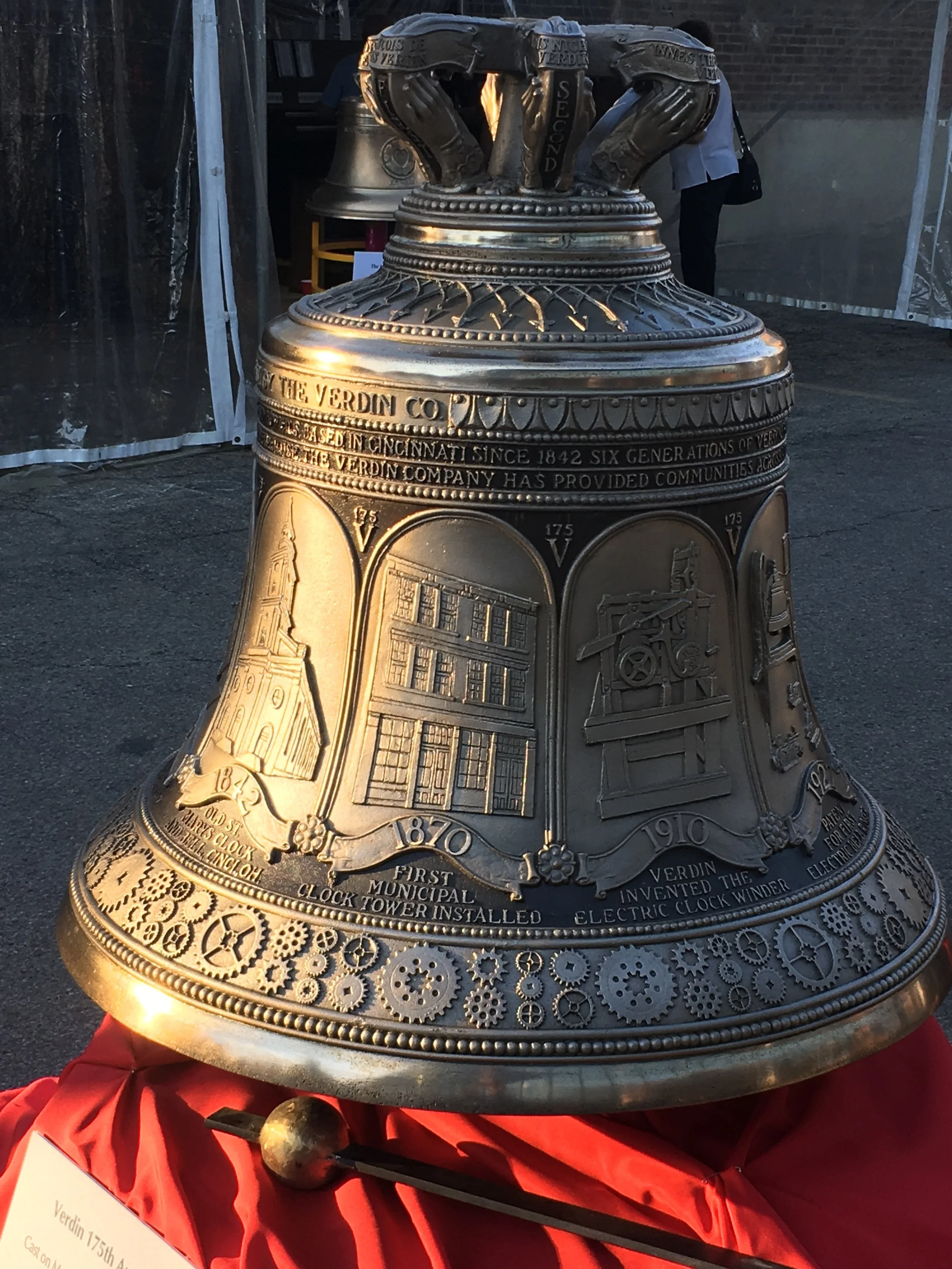 The impressive 175th anniversary bell designed and cast by Verdin. 