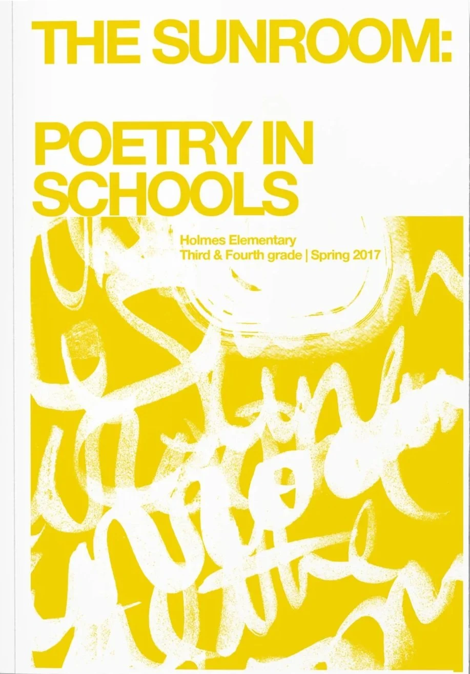 Layout designs and illustrations for The Sunroom: Poetry In Schools, an O Miami initiative. 
