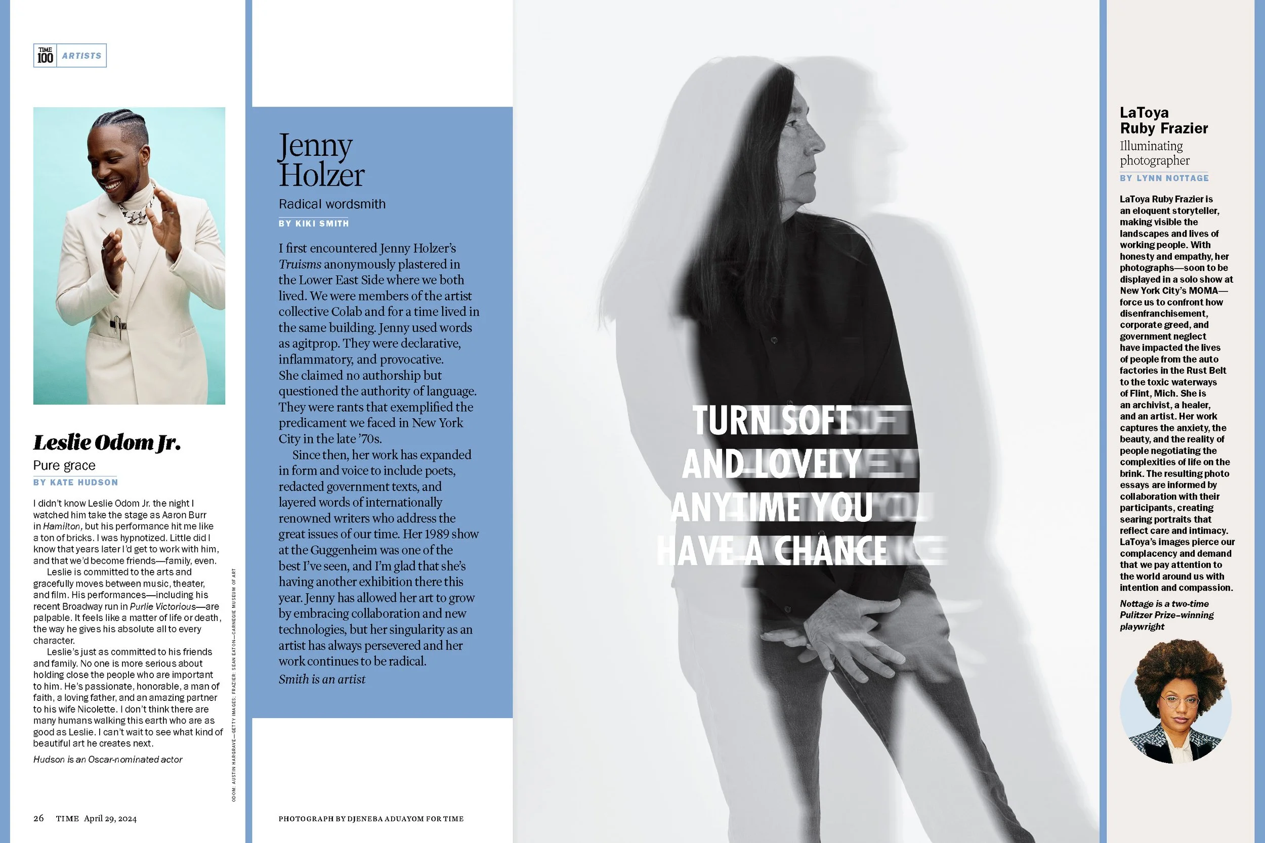 Art Direction and Design for TIME100; Photo Editor: Dilys Ng; Design Director: Victor Wiliams; Creative Director: DW Pine; Illustrations: Jordi Ferrándiz