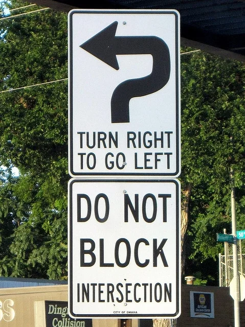 Turn Right to Go Left