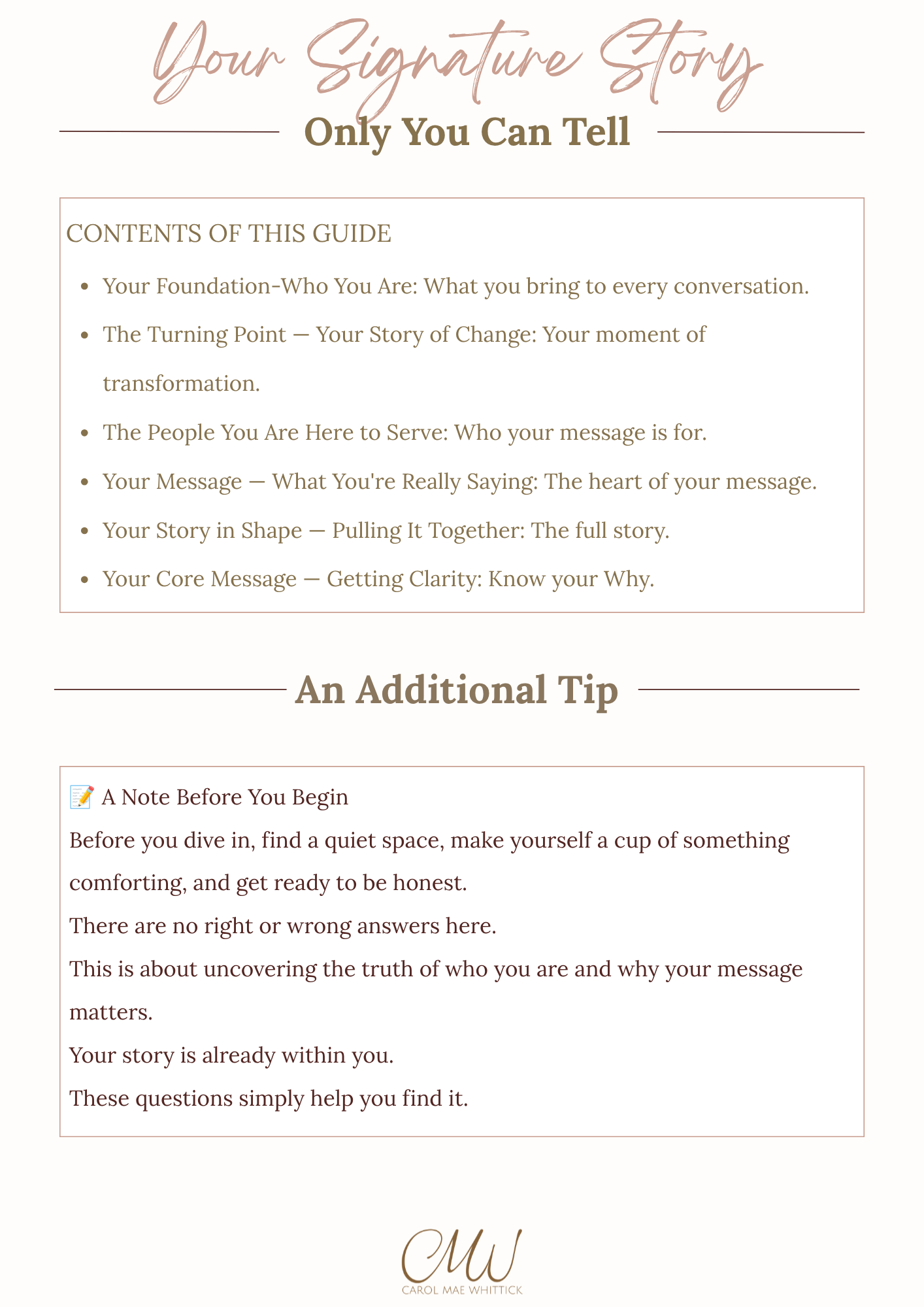 Podcast Guest Toolkit - Your Signature Story