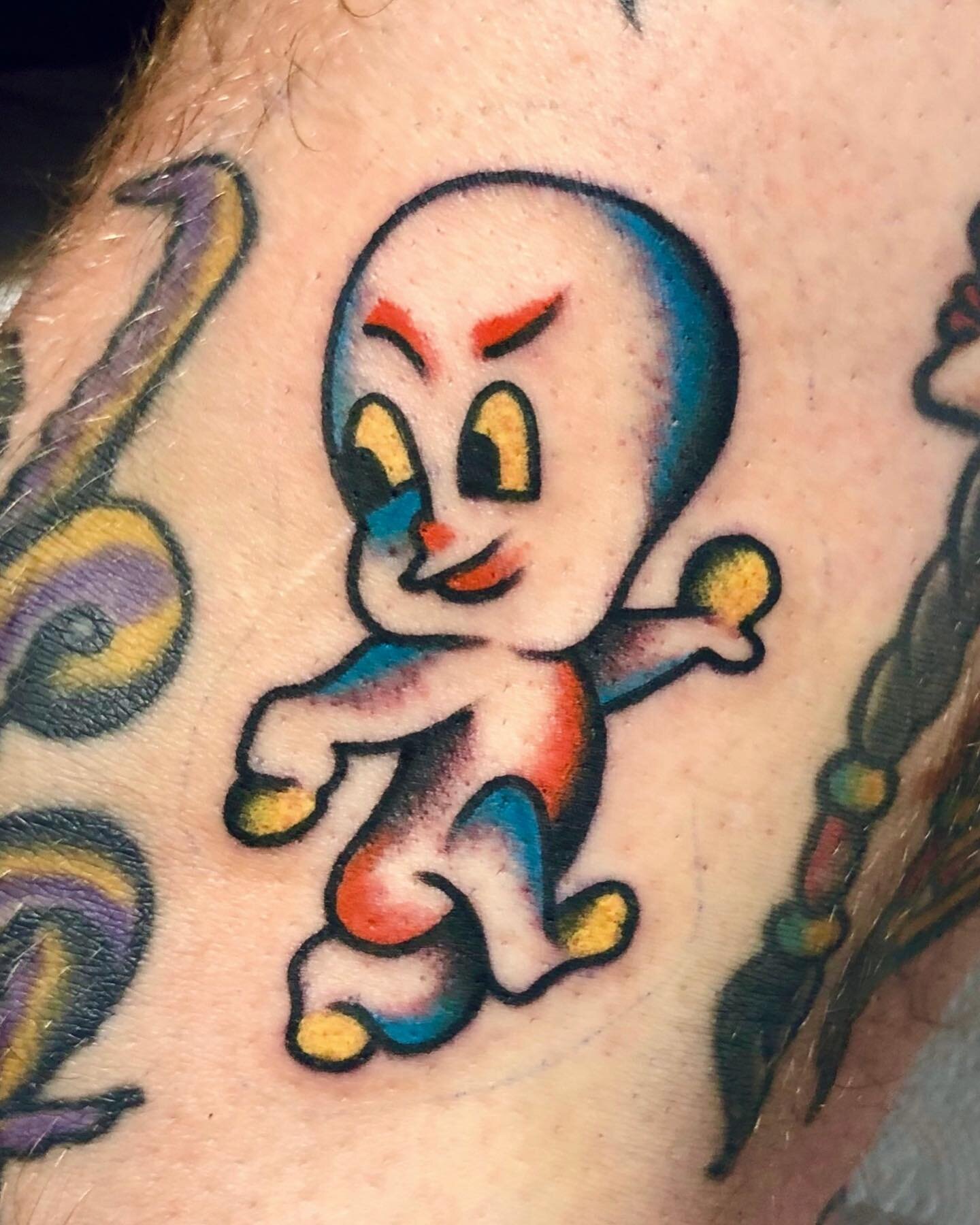 👻 
Casper for @adaoblando 
Muito obrigado amigo 
.
Made 2 weeks ago @ftwtattooco 
🙌
I have time available this week for flash or custom @victorytattooing 
DM for booking or stop by the shop
.
.
.
.
.
.
.
.
.
.
.
#tattoo #tatuagem #traditionaltattoo