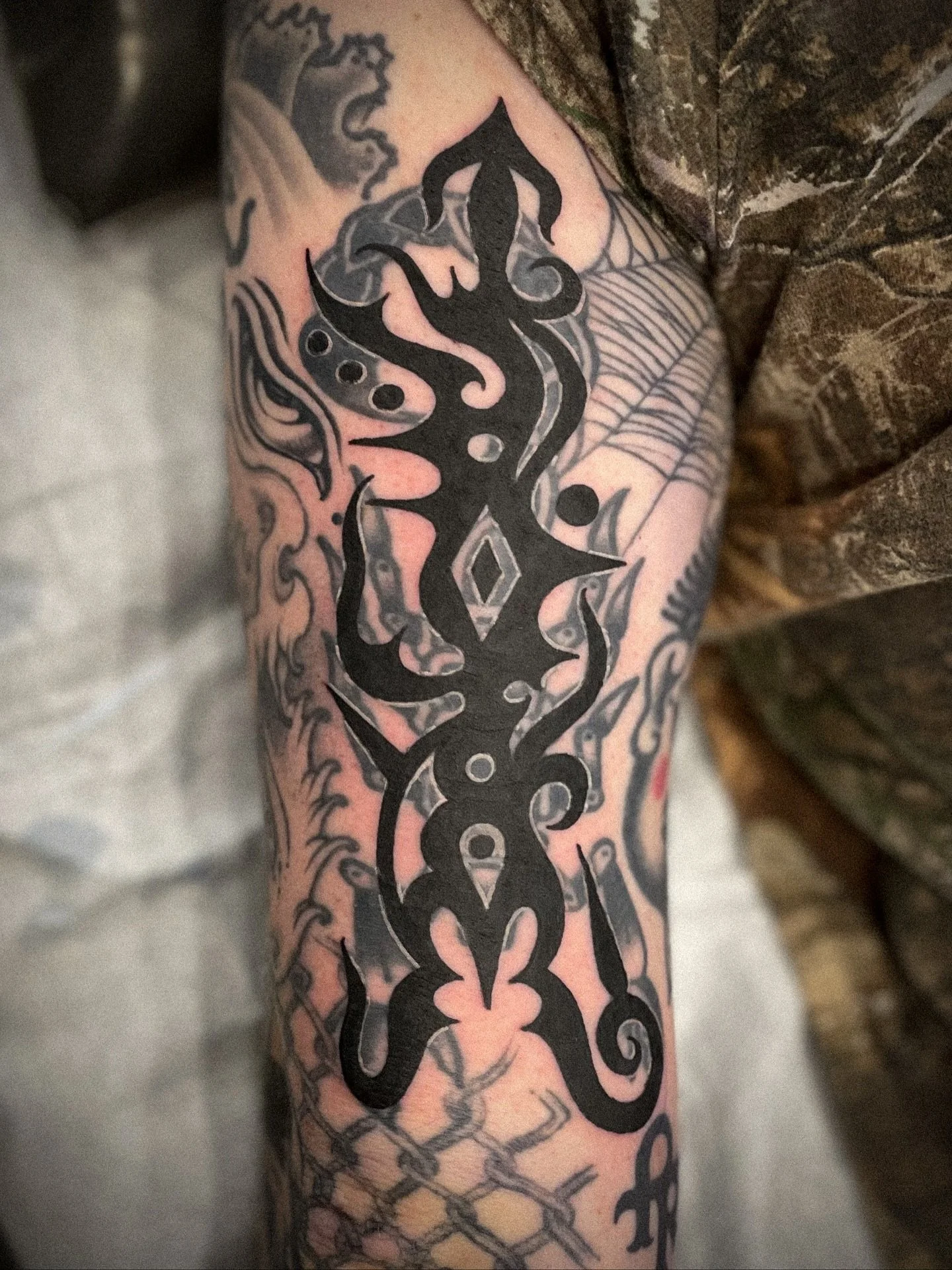 Black tattooing. Thank you Nick, Jasmine(2) and Simon(2).