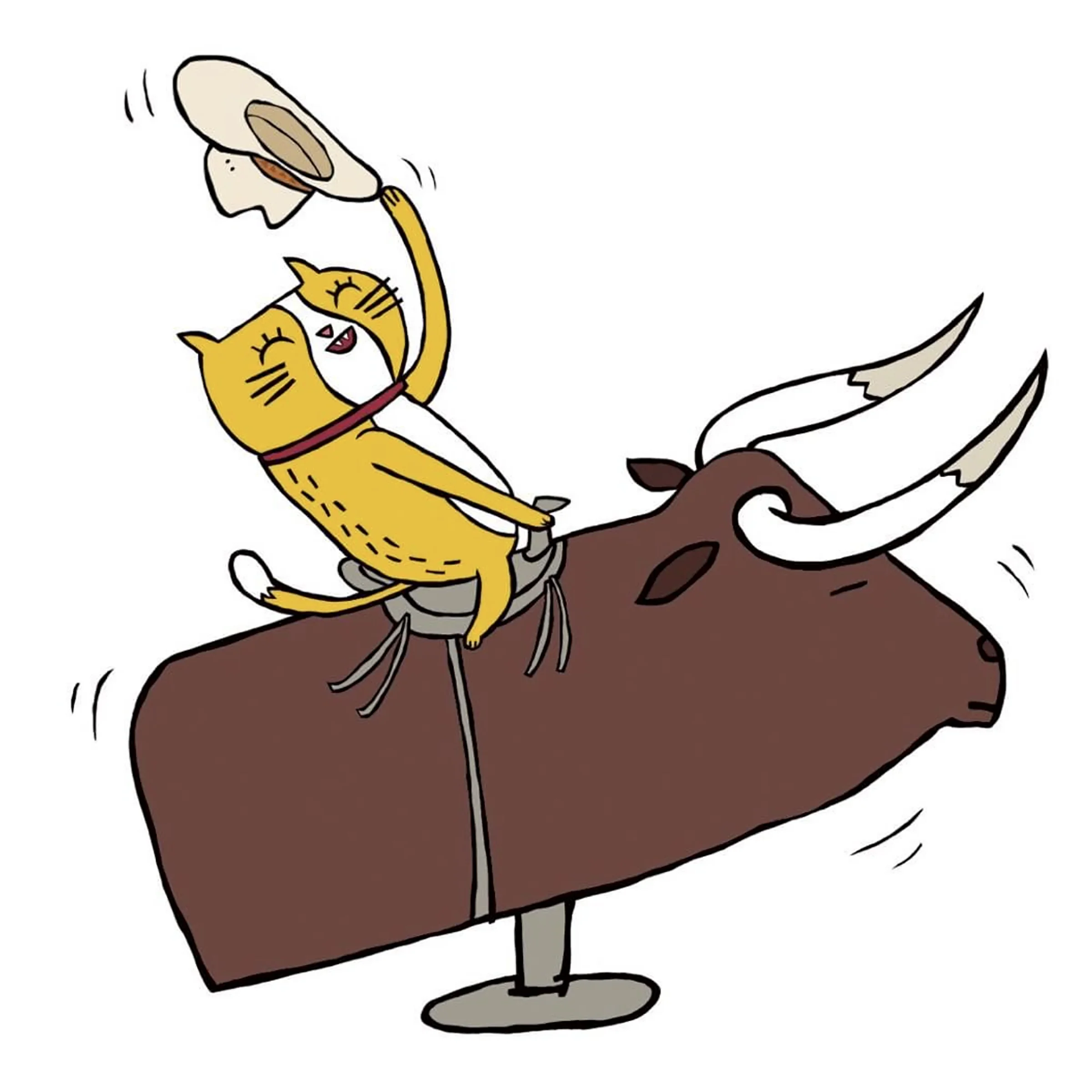 Cat on Mechanical Bull
