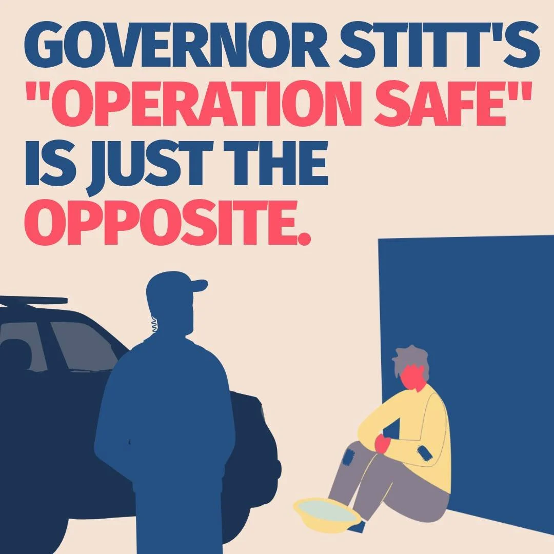 Last week, Gov. Kevin Stitt launched Operation SAFE (Swift Action for Families Everywhere). Clearing camps and displacing homeless individuals does NOT solve the root of the problem. This is not a sustainable solution. &quot;The solution is not handc