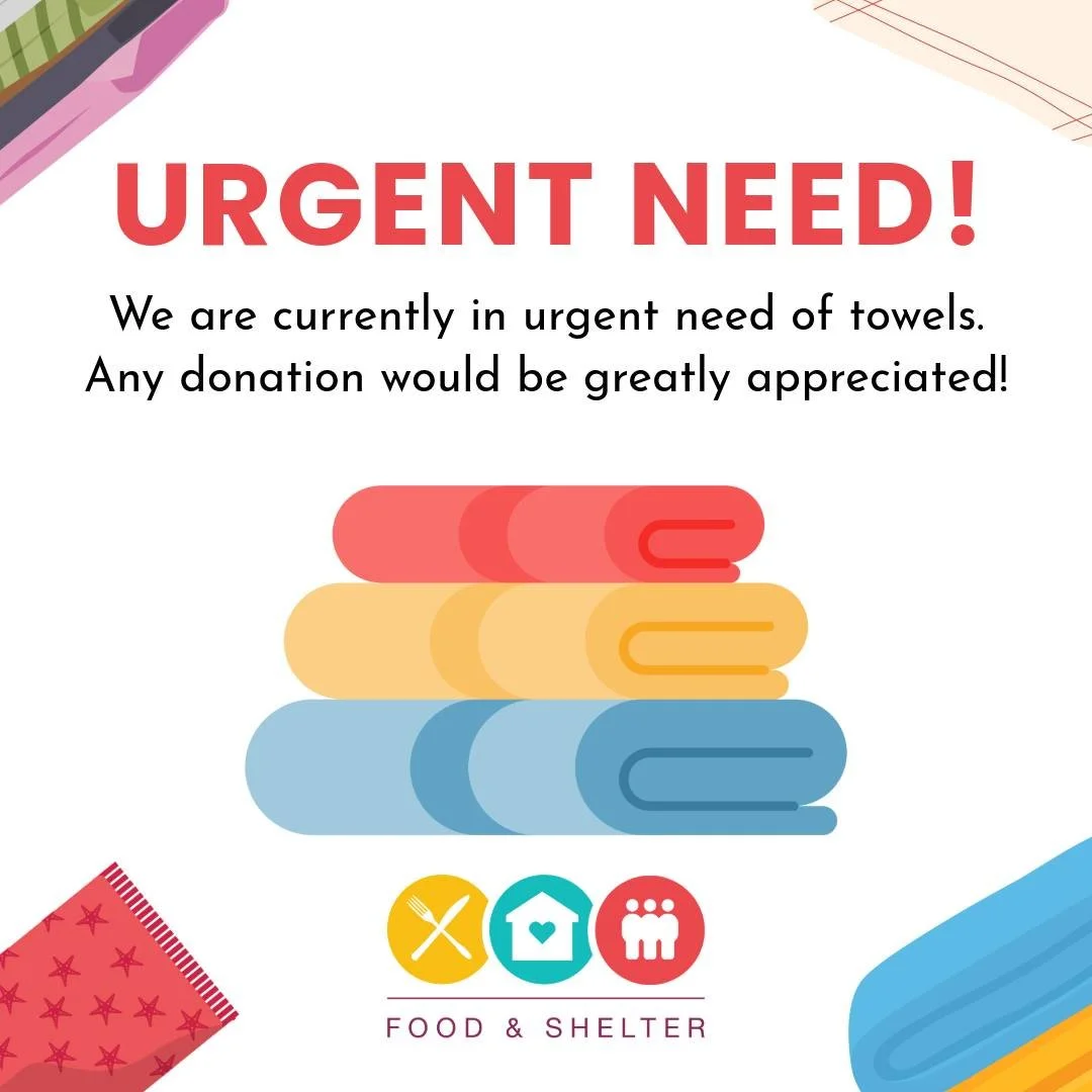 Hi friends! ☺️ This week, we're looking for some generous community members who can help with donations of the following items:

- Gloves
- Hot Hands
- Deodorant
- Tampons
- Tylenol/Ibuprofen
- Men/Women Underwear
- Bandaids 
- Towels(used or new)

D