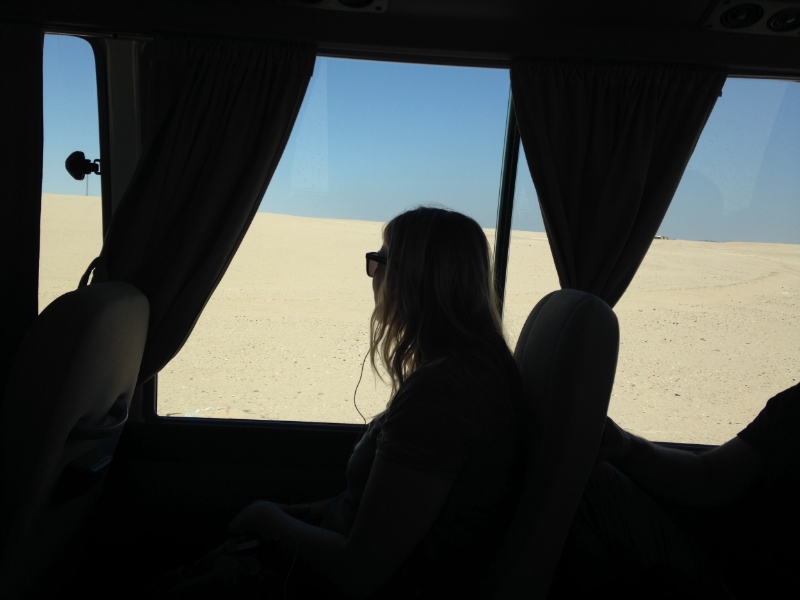Driving through Kuwait.