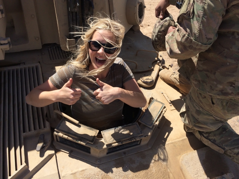 Kate in her happy place.