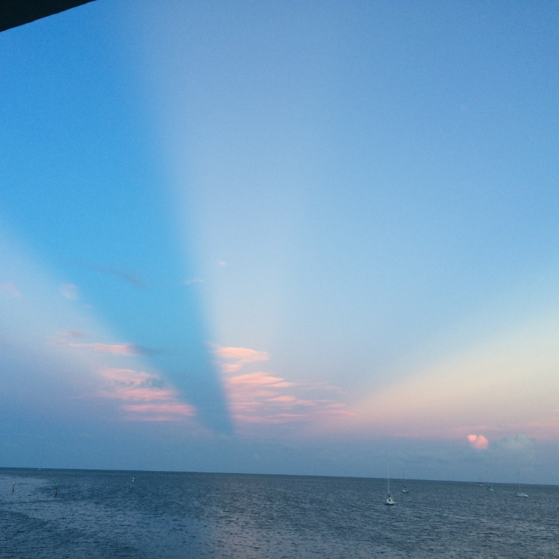 Crazy sky and view from our condo. God, the ultimate Creator. 