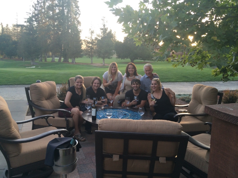 At the gorgeous country club where the fundraiser was held with our lovely hosts Sam & Tricia!