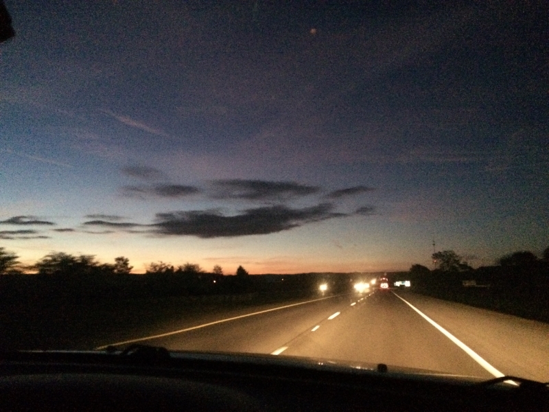 Hitting the road before the sun came up….