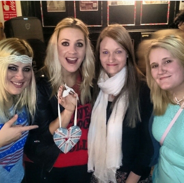  Two of our faves....Elle & Jen. They run our #JK UK Fan page and are awesome humans. We have that british heart hanging in our office right now!