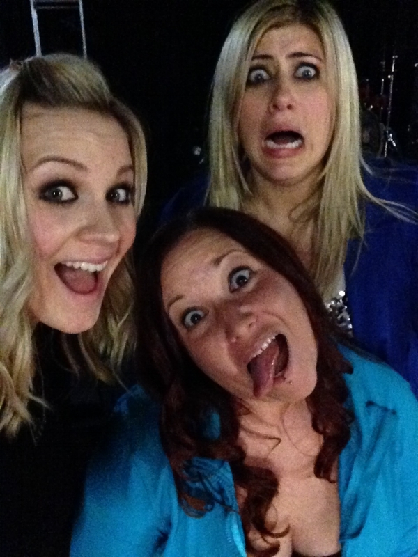 Apparently Kate did not get the "silly face" memo. Ha!