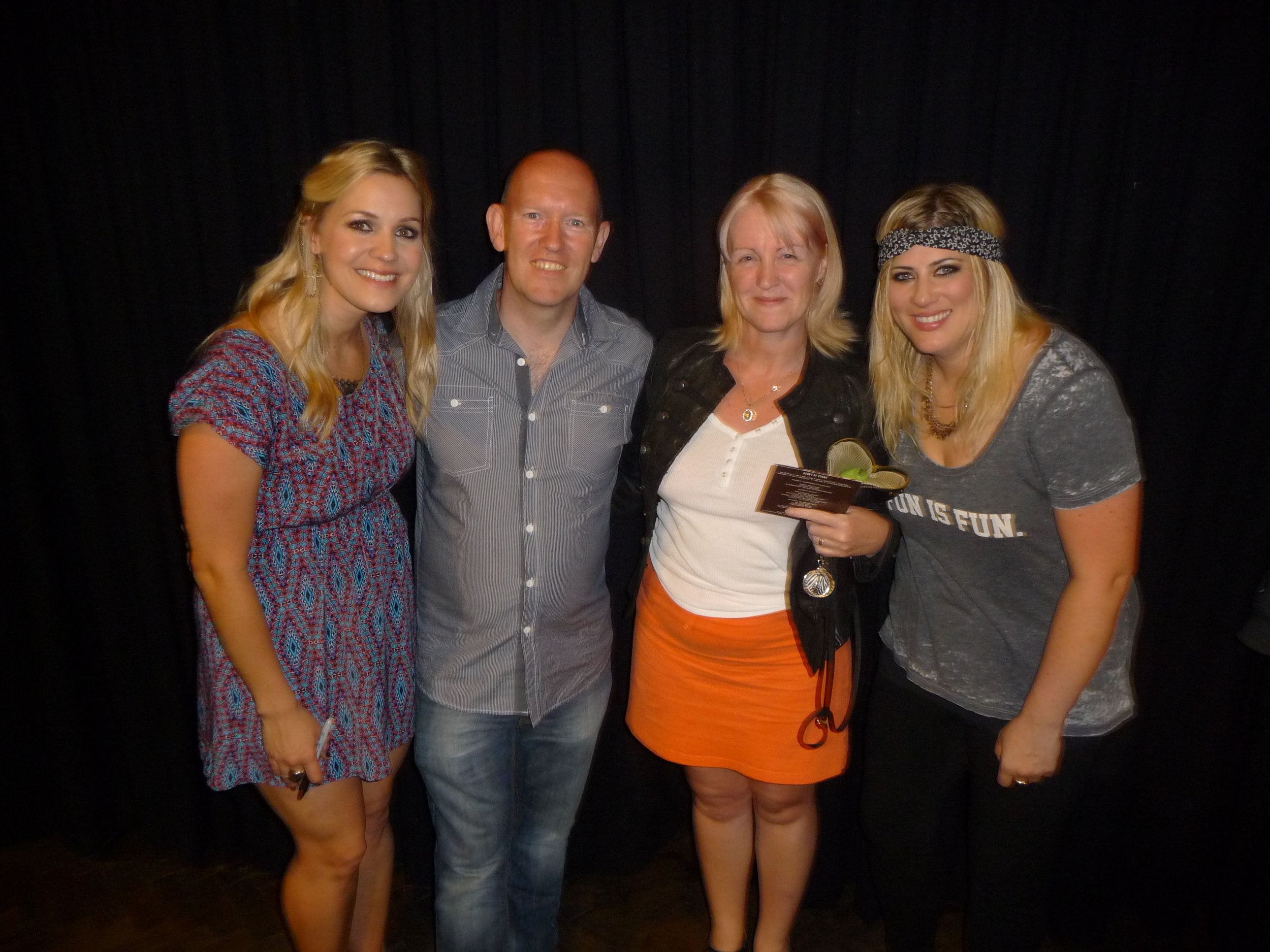 This was in the UK! We met them at a show in Nashville while they were visiting & then they came to our show in the UK!