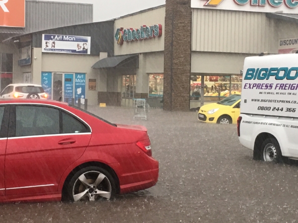 This is a small glimpse of the flooding...and also that's the grocery store Bill was trapped in!