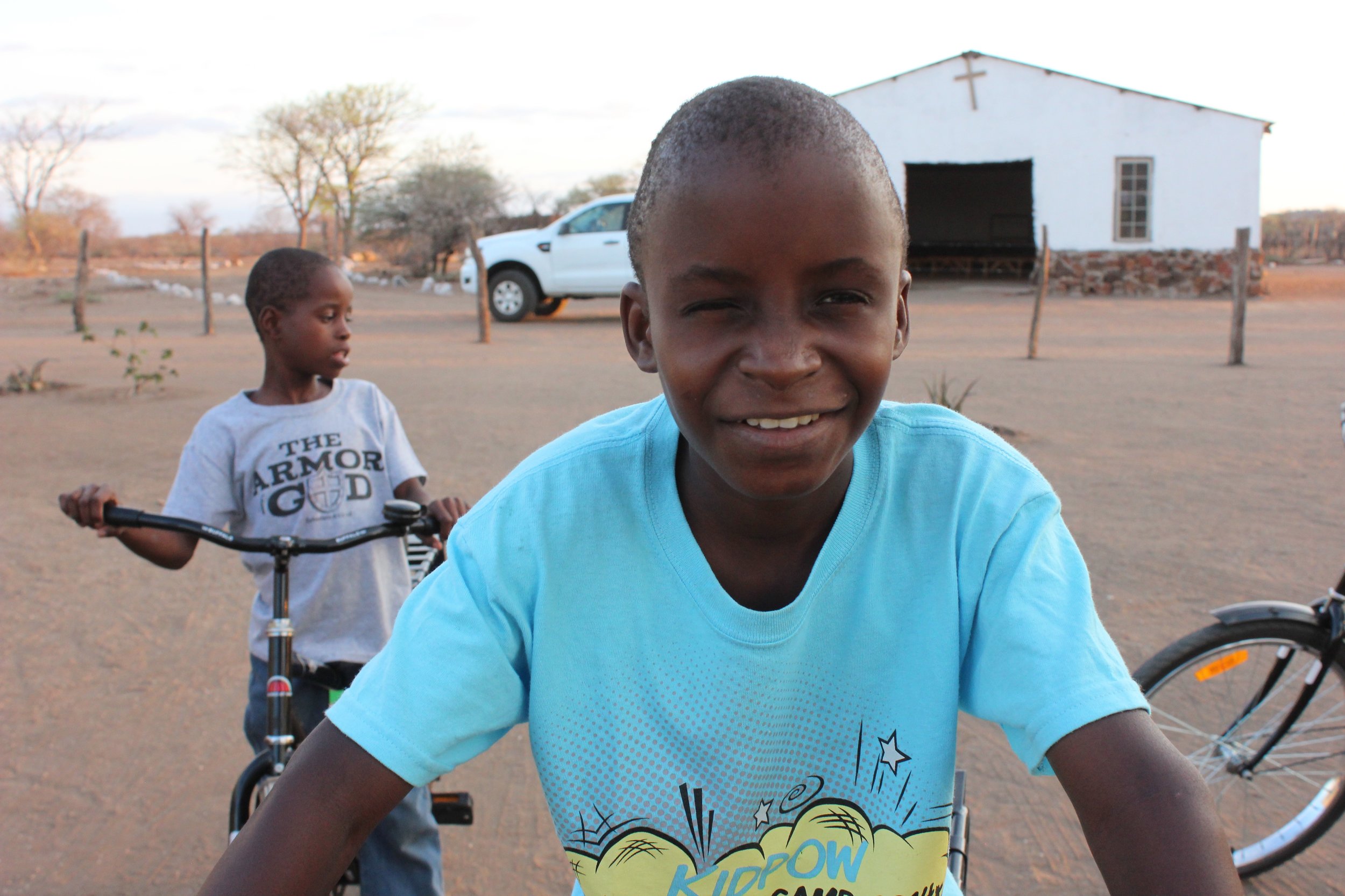 Clarence on his new bike!
