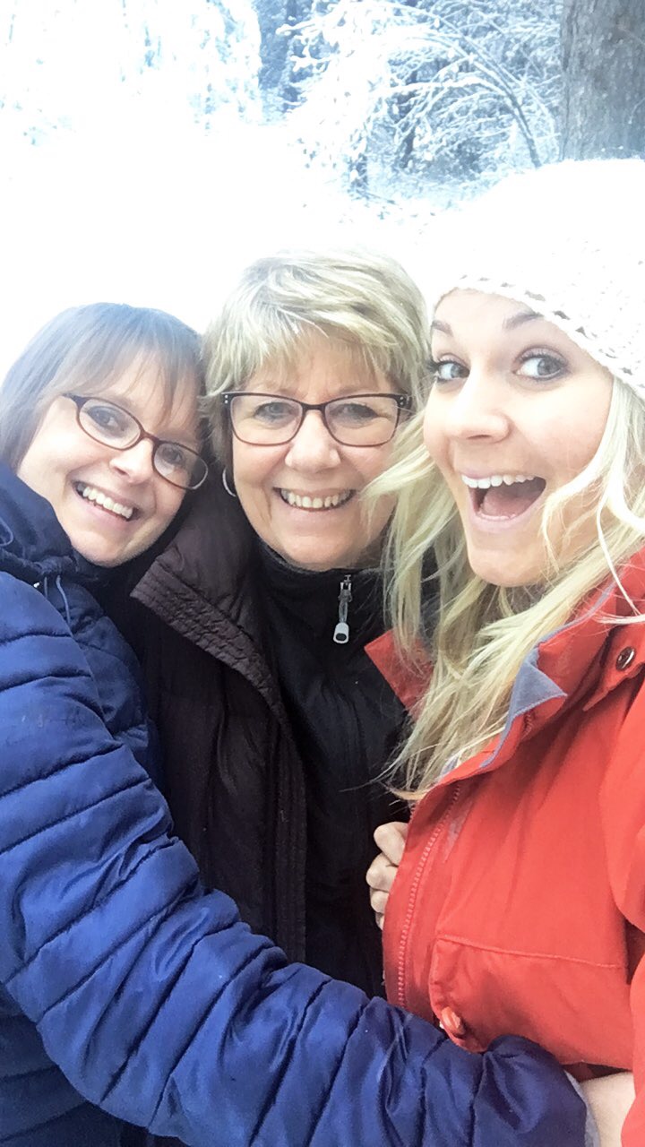  My sister Amy, the birthday girl, and me, Kate :)
