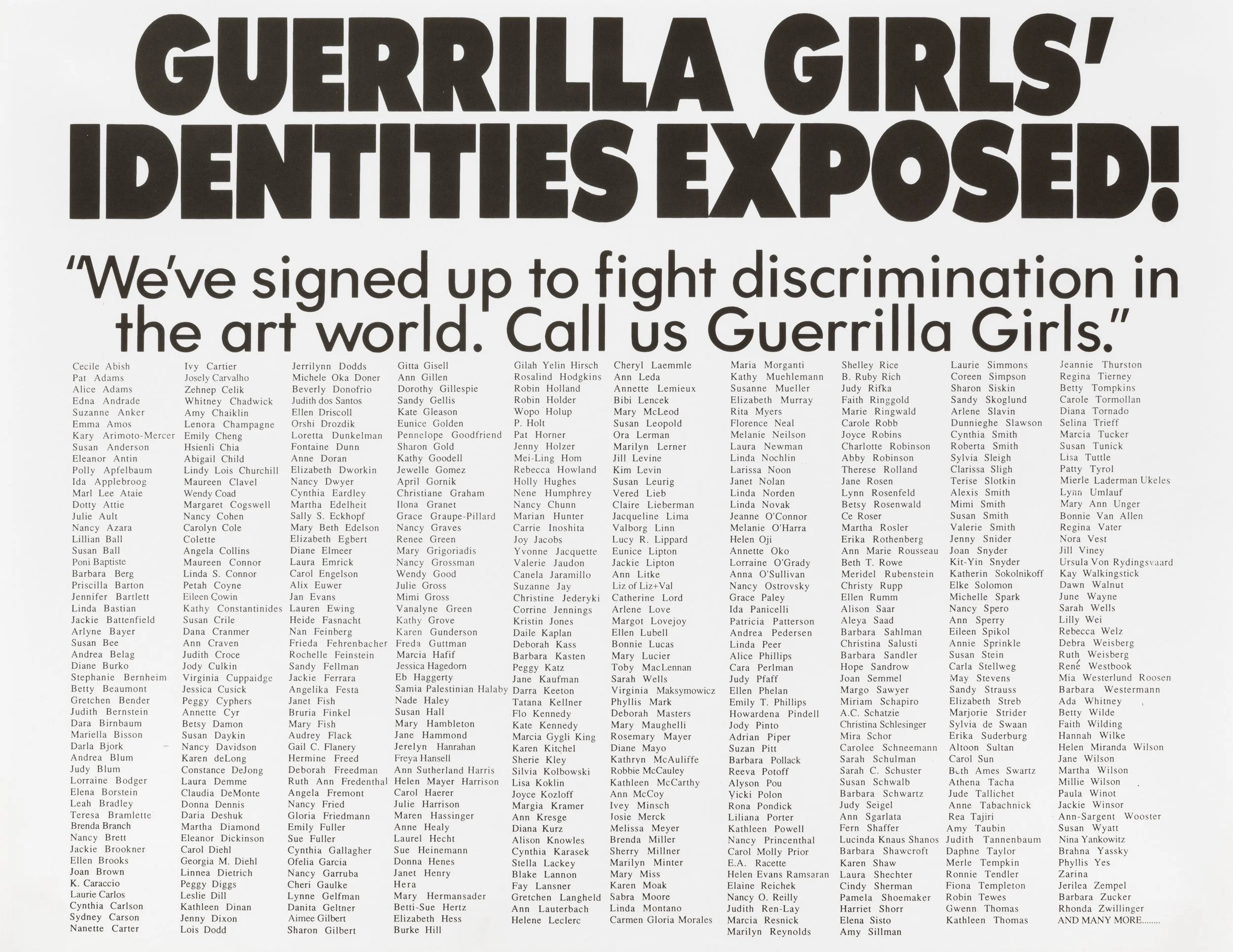 Guerrilla Girls Poster 