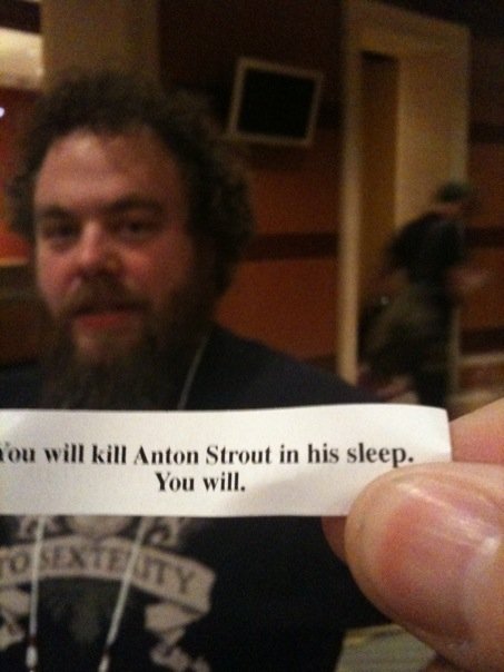 Did you know that Anton Strout and Patrick Rothfuss are arch-nemeses? It's kind of scary...
