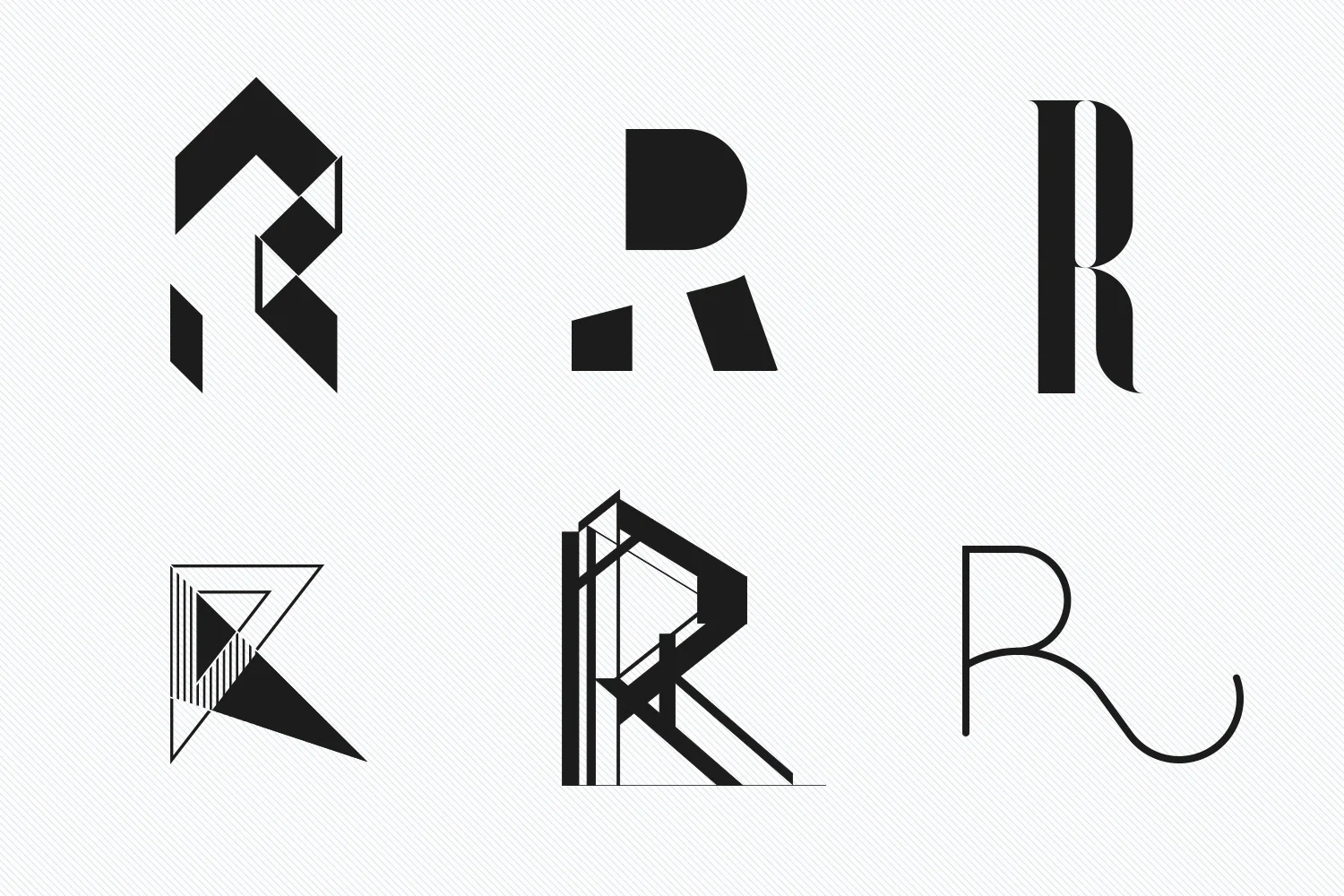 Sketchbook Type : uppercase R