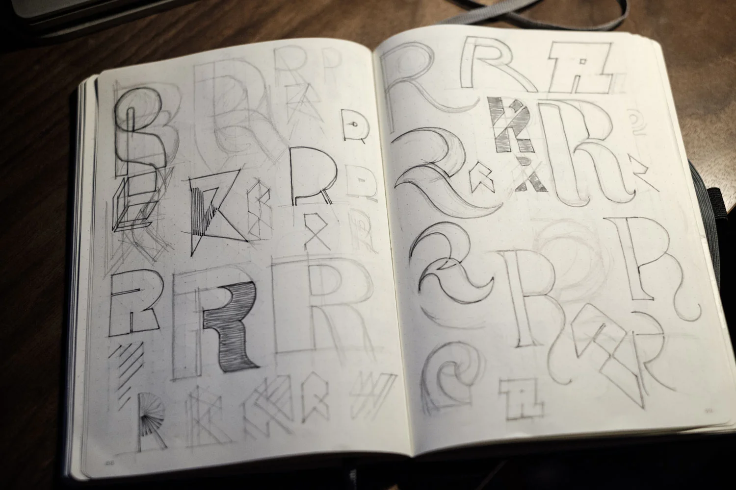 Sketchbook Type : uppercase R