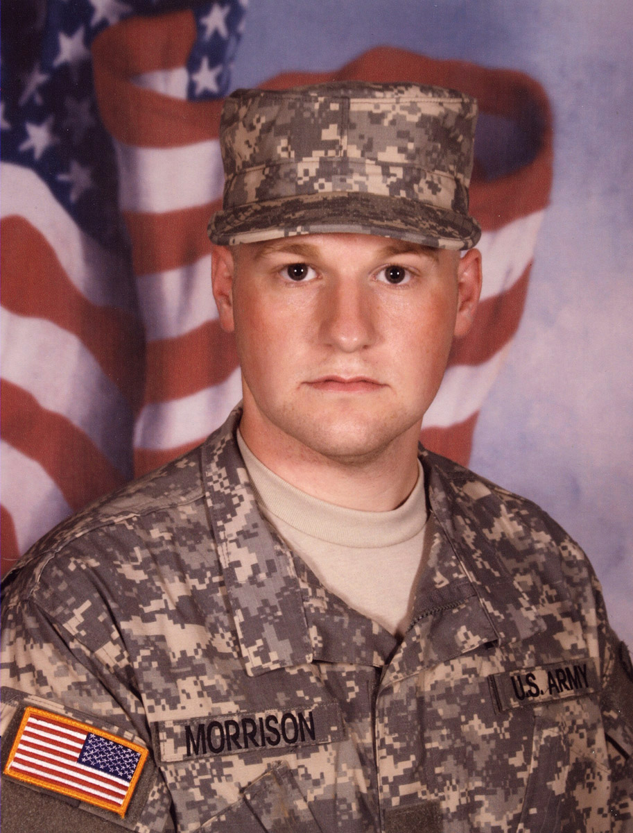 U.S. Army Specialist Scott Morrison, 23, of Blue Ash, Ohio, assigned to 584th Mobility Augmentation Company, 20th Engineer Battalion, 36th Engineer Brigade, based out of Fort Hood, Texas, died on September 26, 2010, from injuries suffered on September 25 when insurgents in Kandahar, Afghanistan attacked his vehicle with an improvised explosive device. He is survived by his father Donald, mother Susan, brother Gary, and sister Katie.