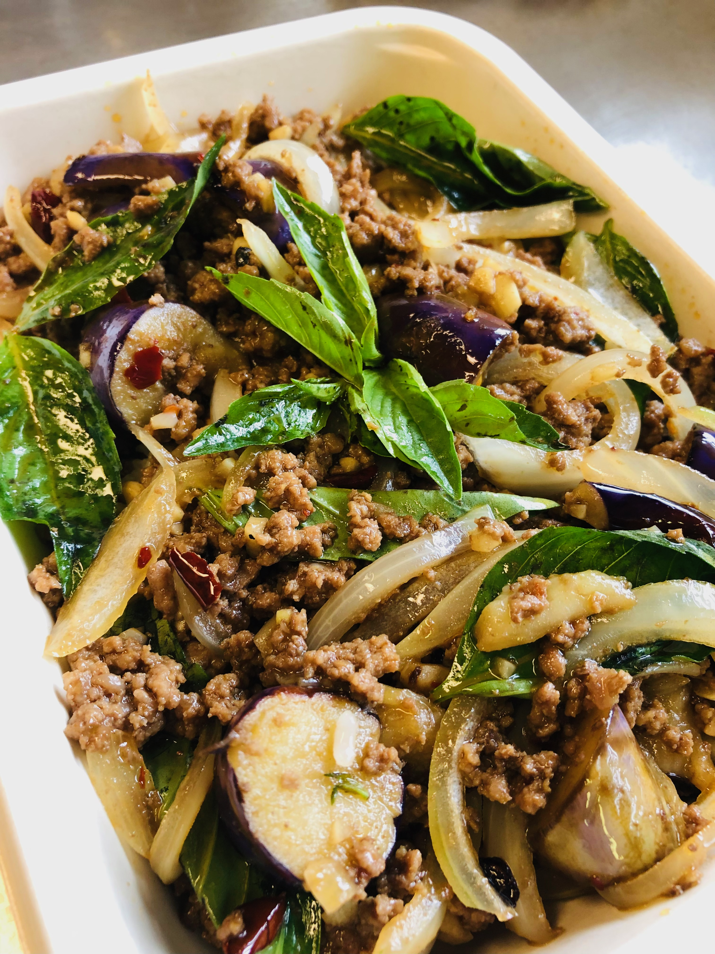 Thai Basil Beef & Eggplant