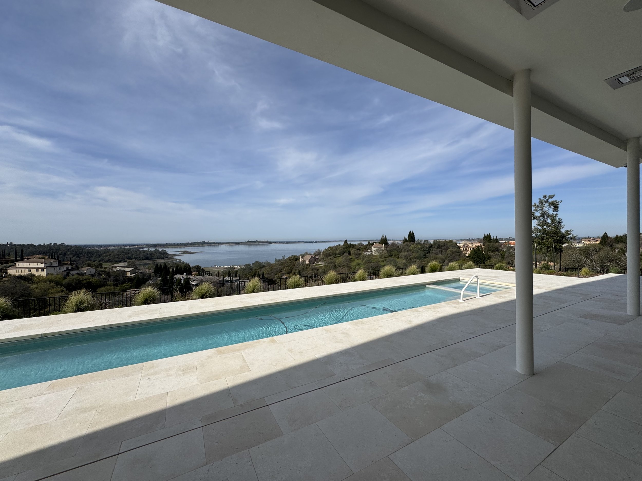 White Paving and Coping