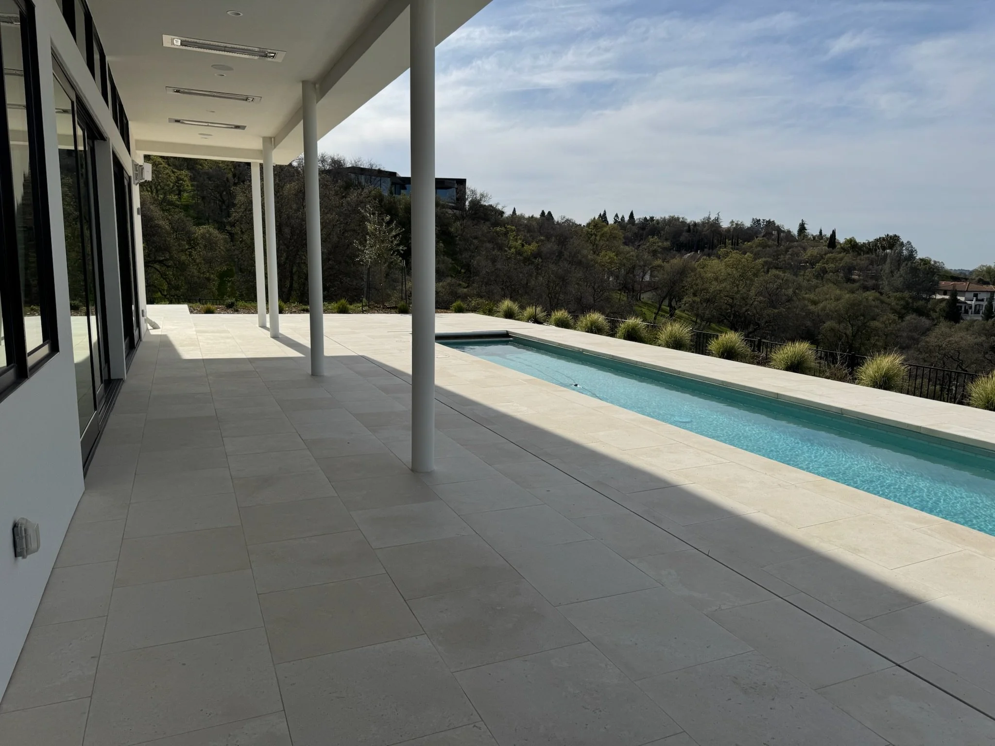 White Paving and Coping